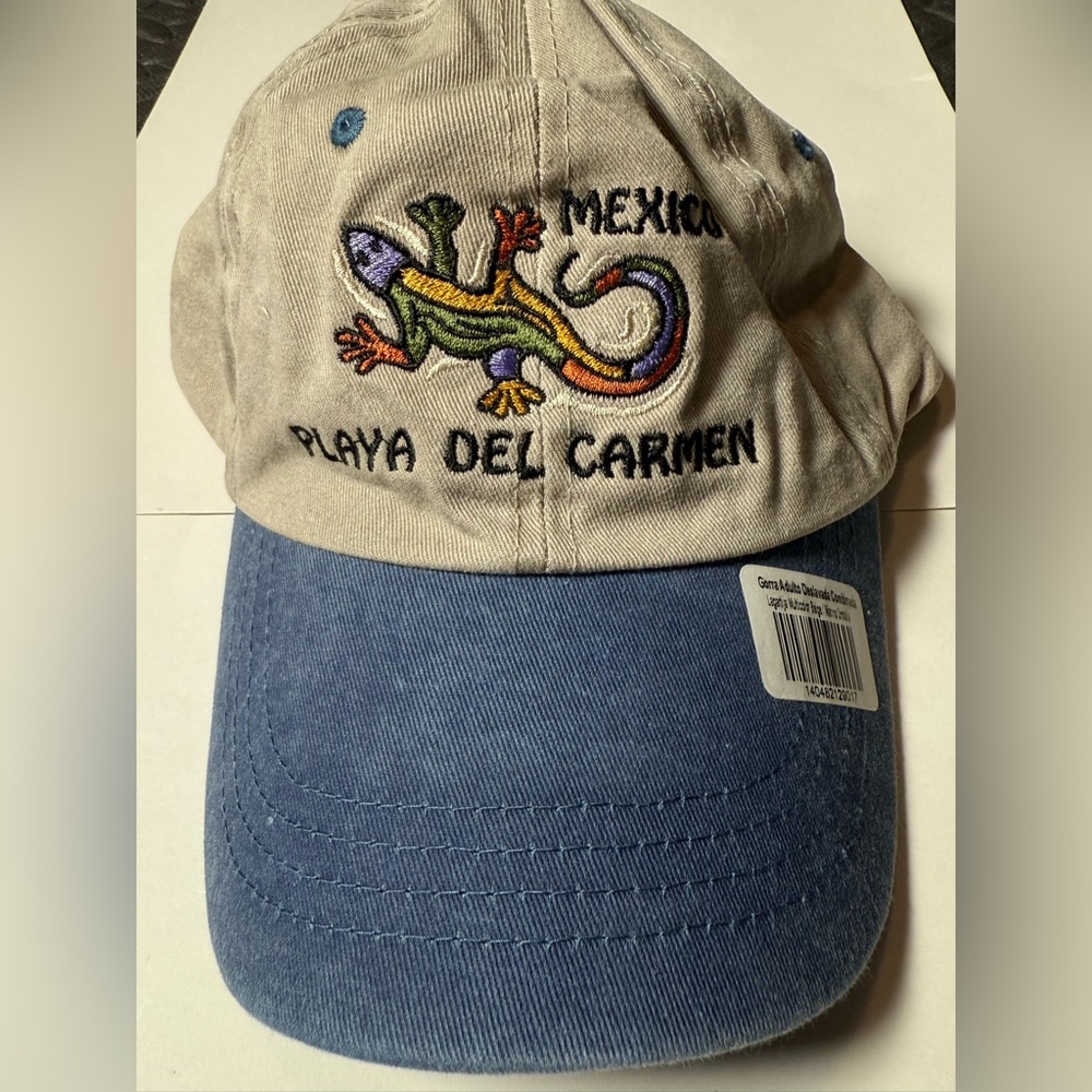 Playa Del Carmen Lizard Embroidered Cap New